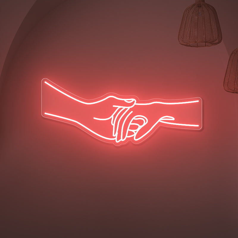 Holding Hands Neon Sign For Wedding