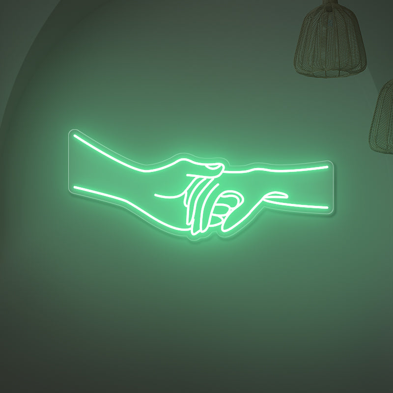 Holding Hands Neon Sign For Wedding