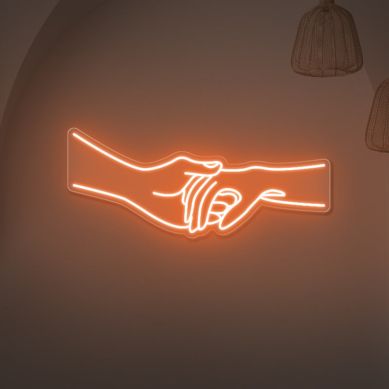 Holding Hands Neon Sign For Wedding