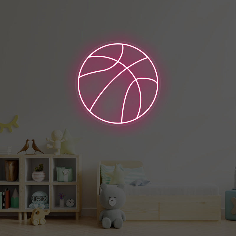 Neon Basketball Sign For Bedroom