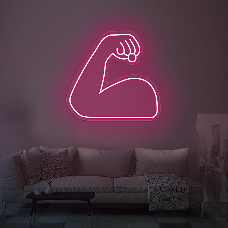 Strong Emoji Neon Sign For Room