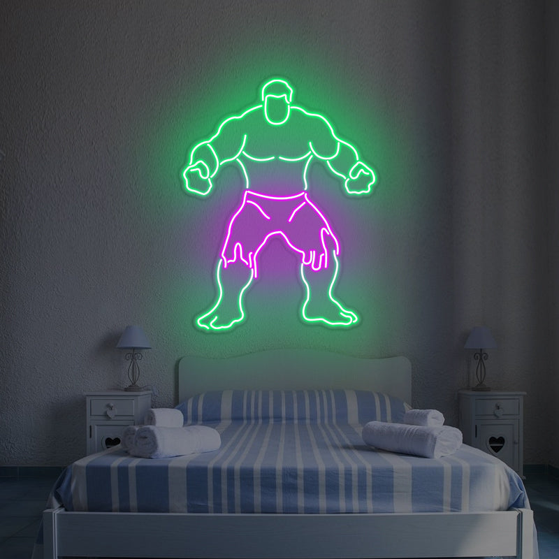 Hulk Neonschild für Schlafsäle