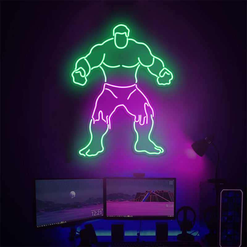 Hulk Neonschild für Schlafsäle