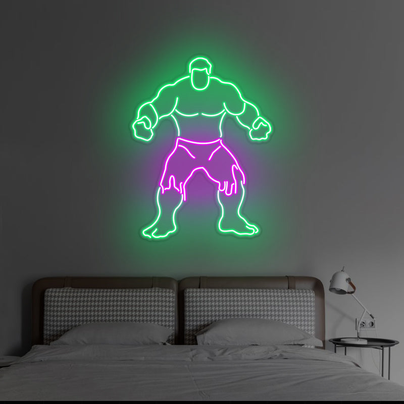 Hulk Neonschild für Schlafsäle