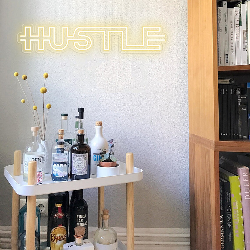 Hustle Neon Sign For Home