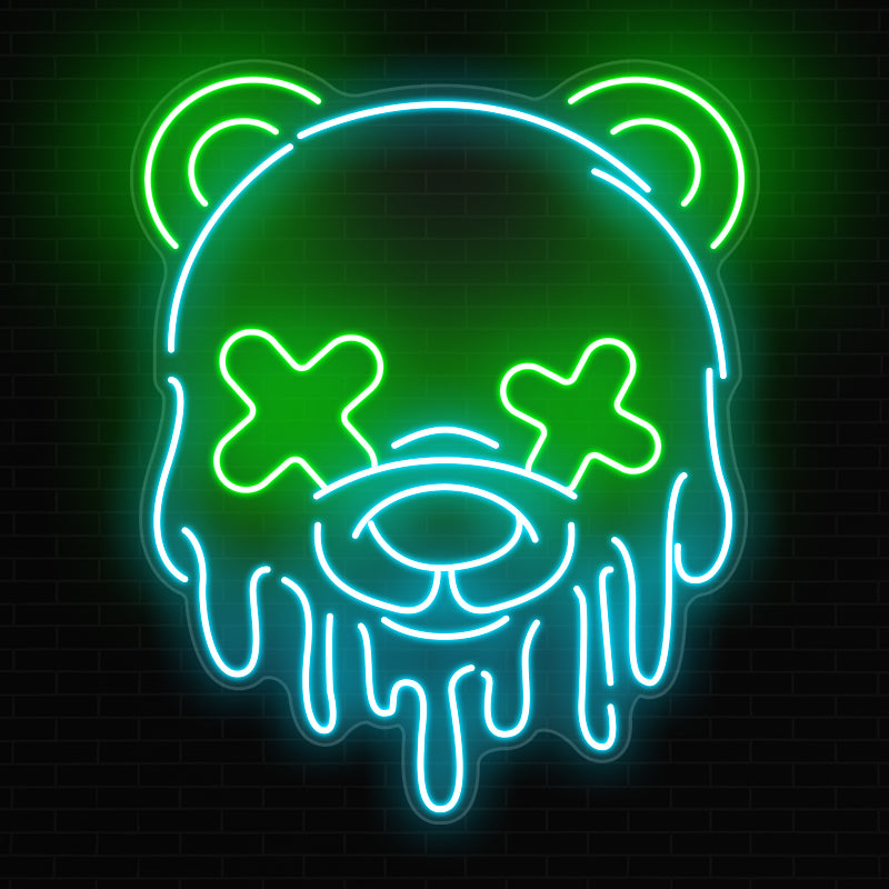 Ice Head Bear Neon Sign For Home Decor
