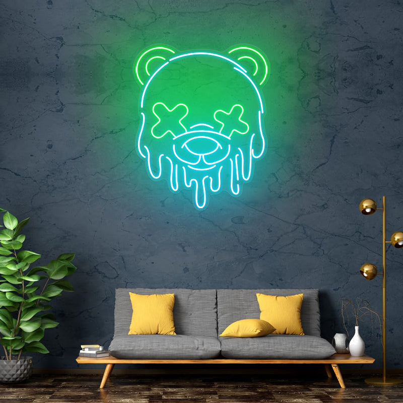 Ice Head Bear Neon Sign For Home Decor