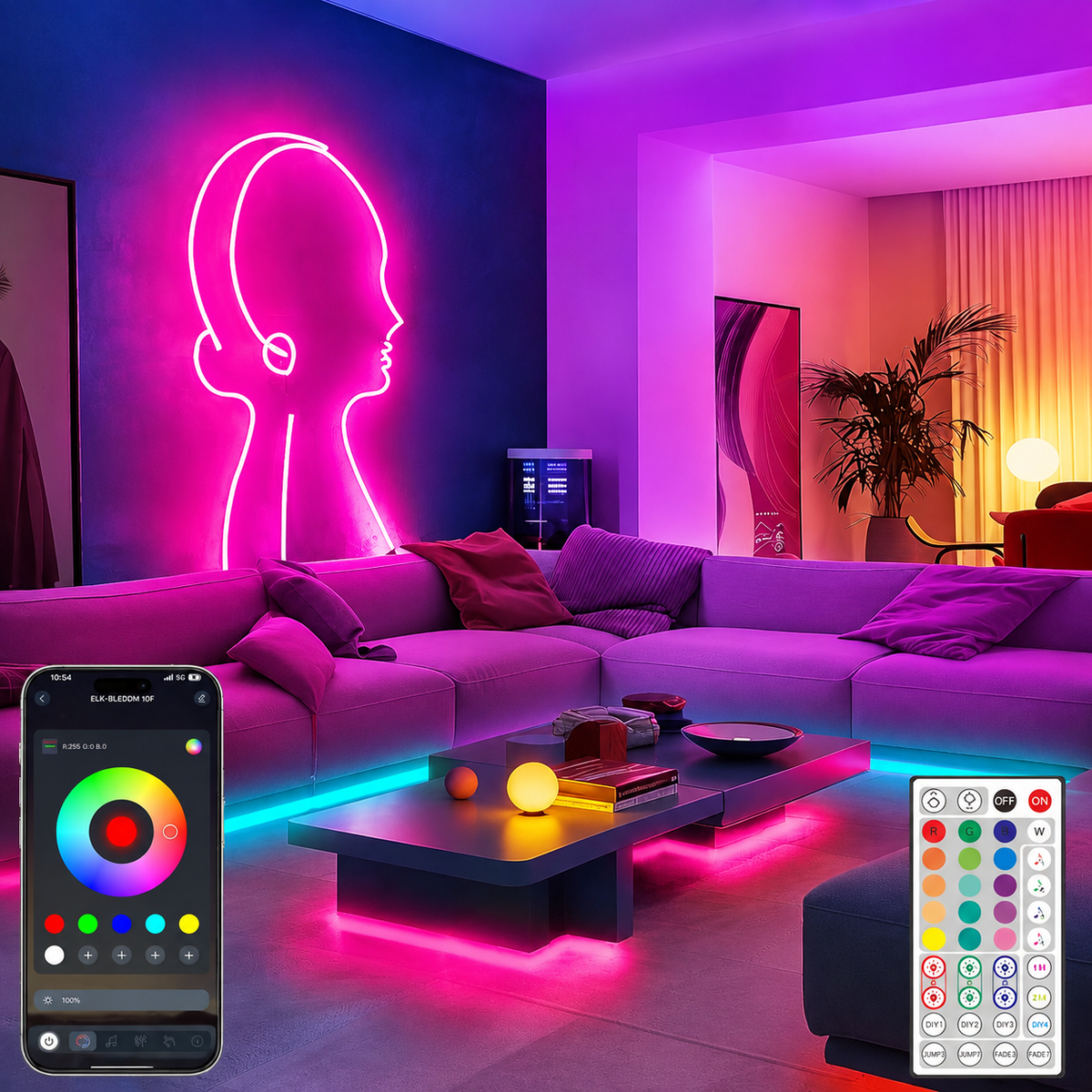 RGB LED-strips 8 × 16 mm