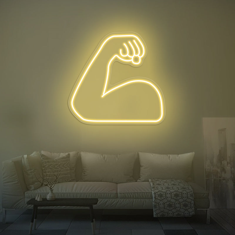 Strong Emoji Neon Sign For Room