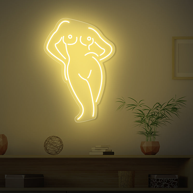 Frauen Körperform Neon Zeichen für Schlafzimmer