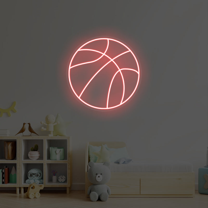 Neon-Basketball-Schild für Schlafzimmer