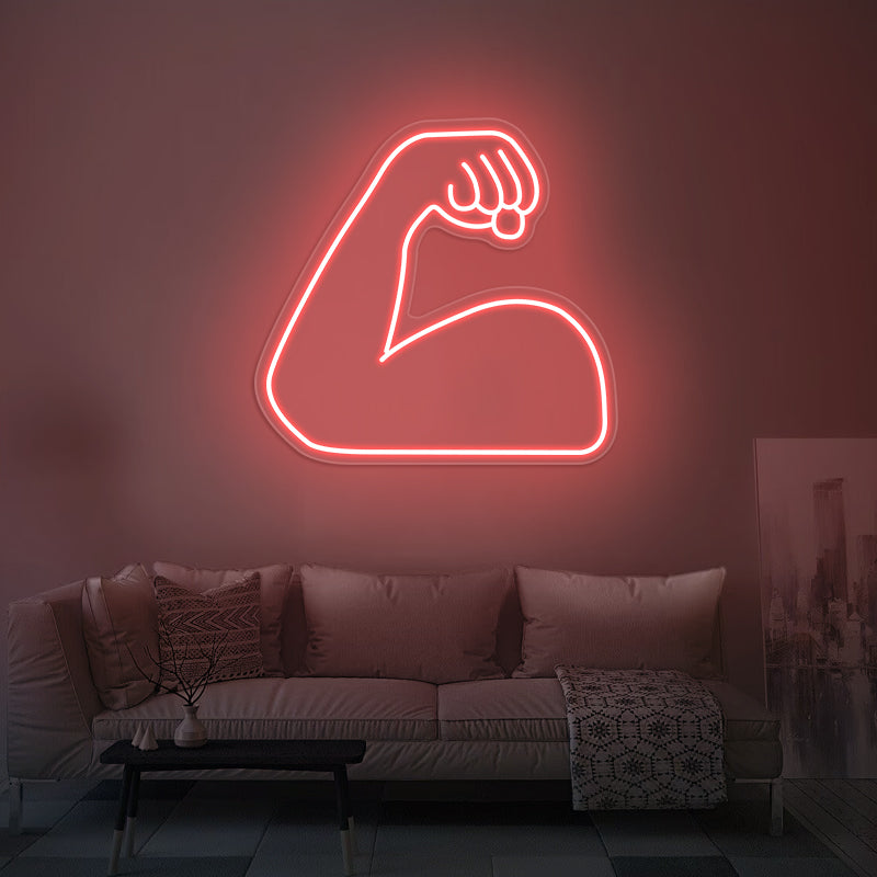 Strong Emoji Neon Sign For Room