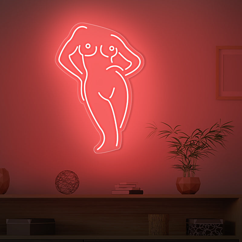 Frauen Körperform Neon Zeichen für Schlafzimmer