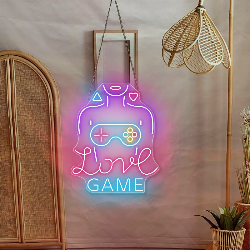 Love Game Neon Sign Art