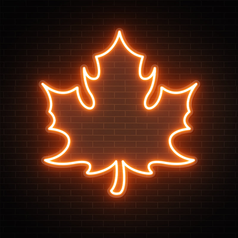 Maple Leaf Neon Sign For Fall Decor