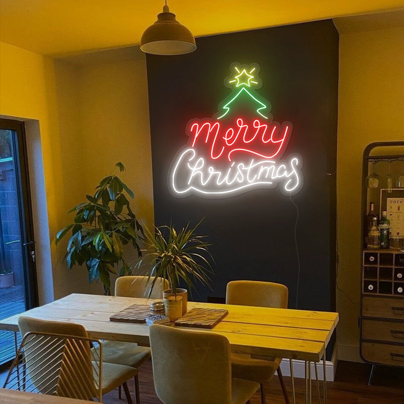 Merry Christmas Neon Sign Decoration