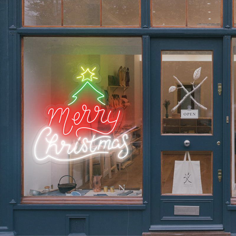 Décoration de panneau néon Joyeux Noël