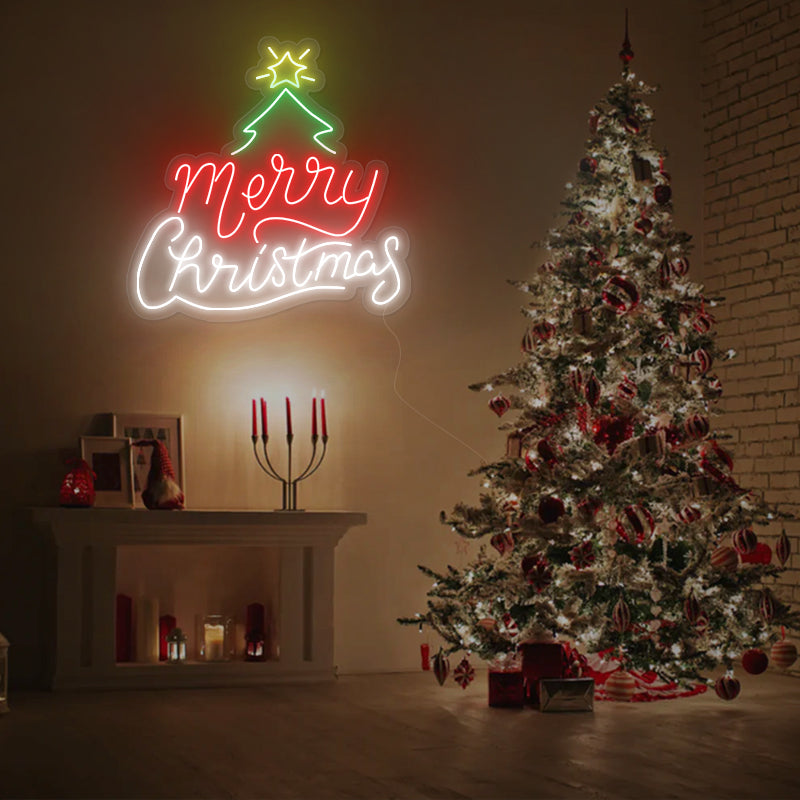 Merry Christmas Neon Sign Decoration