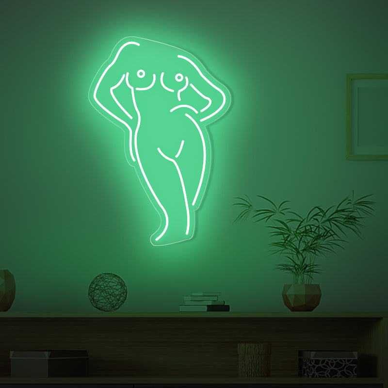 Frauen Körperform Neon Zeichen für Schlafzimmer