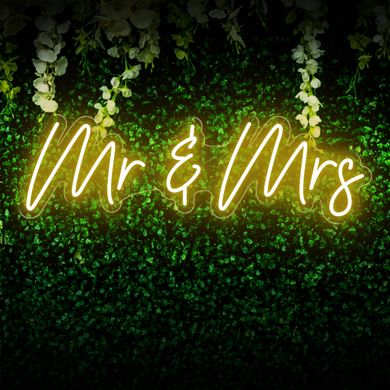 Enseigne au néon Mr &amp; Mrs