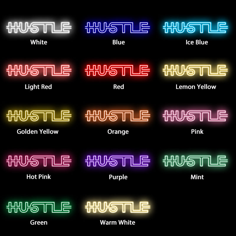 Hustle Neon Sign For Home