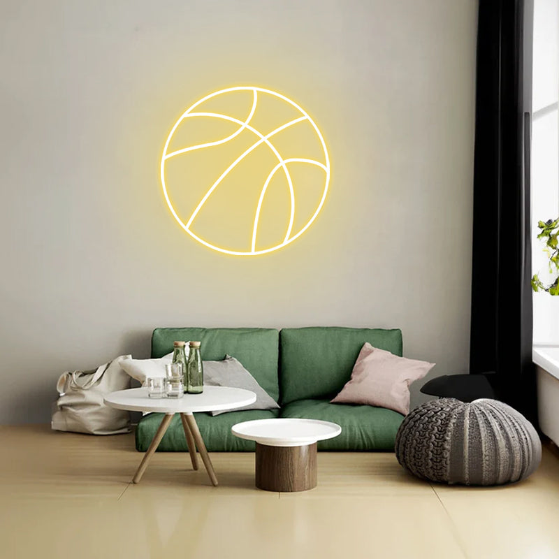 Neon Basketball Sign For Bedroom