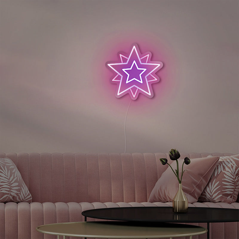 Neon Star Light Sign For Room