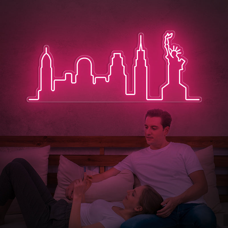 New York City Skyline Neon Sign