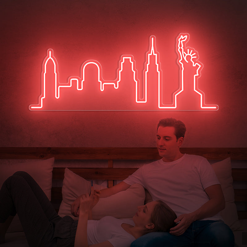 New York City Skyline Neon Sign