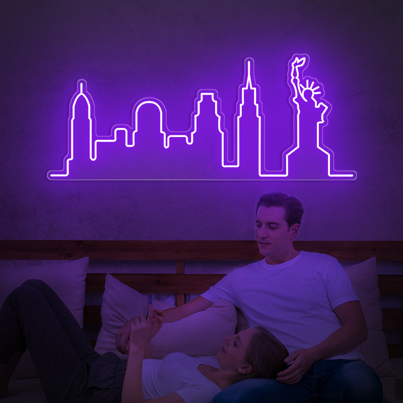 New York City Skyline Neon Sign