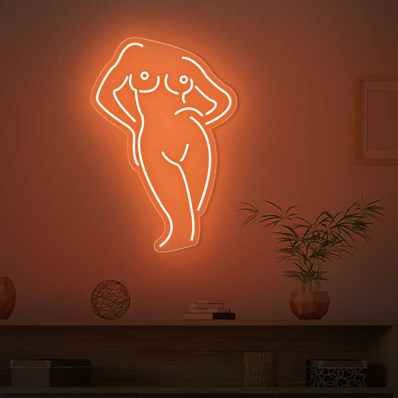 Frauen Körperform Neon Zeichen für Schlafzimmer