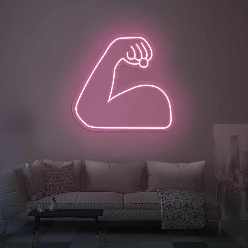 Strong Emoji Neon Sign For Room