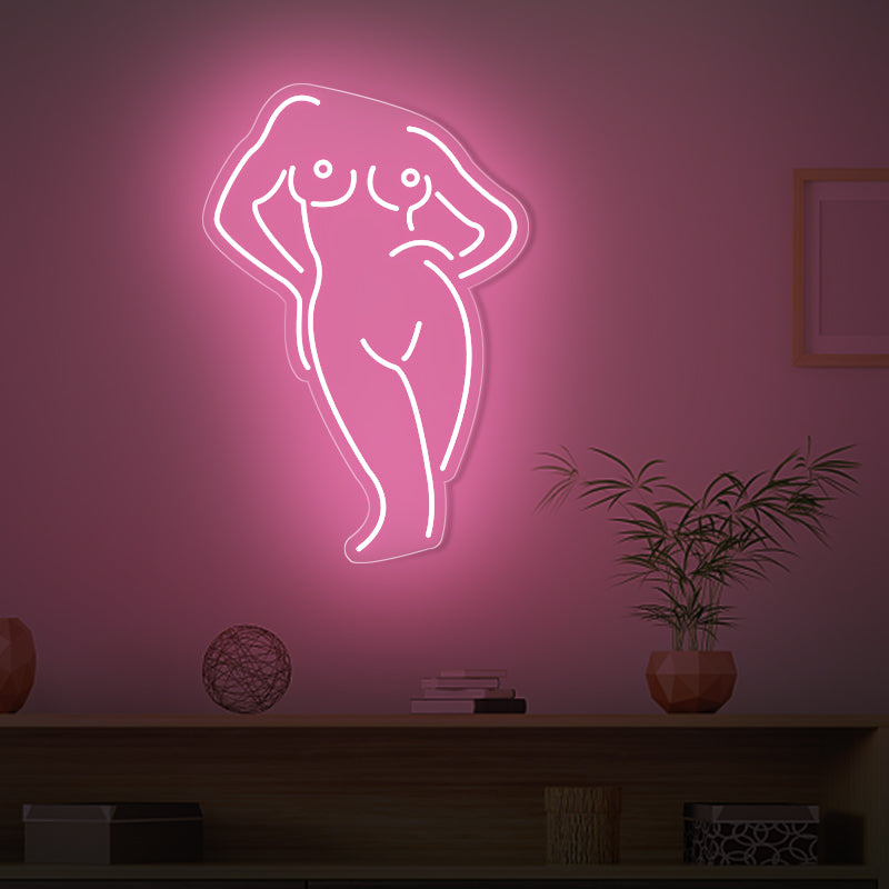 Frauen Körperform Neon Zeichen für Schlafzimmer