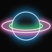 Planet Neon Zeichen für Schlafzimmer