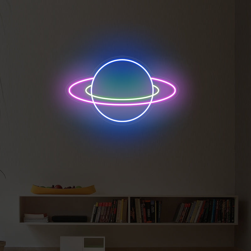 Planet Neon Zeichen für Schlafzimmer