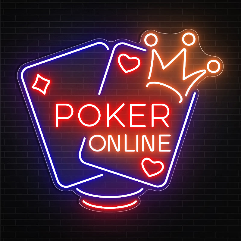Poker Neon Sign For Game Room