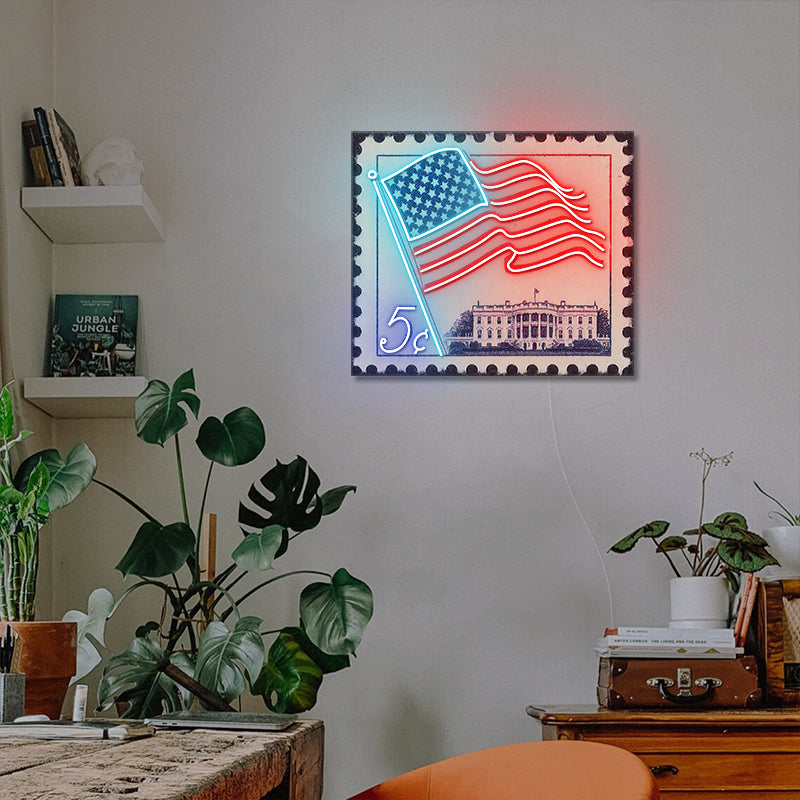 American Flag Neon Sign Wall Art