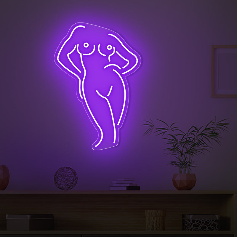 Frauen Körperform Neon Zeichen für Schlafzimmer