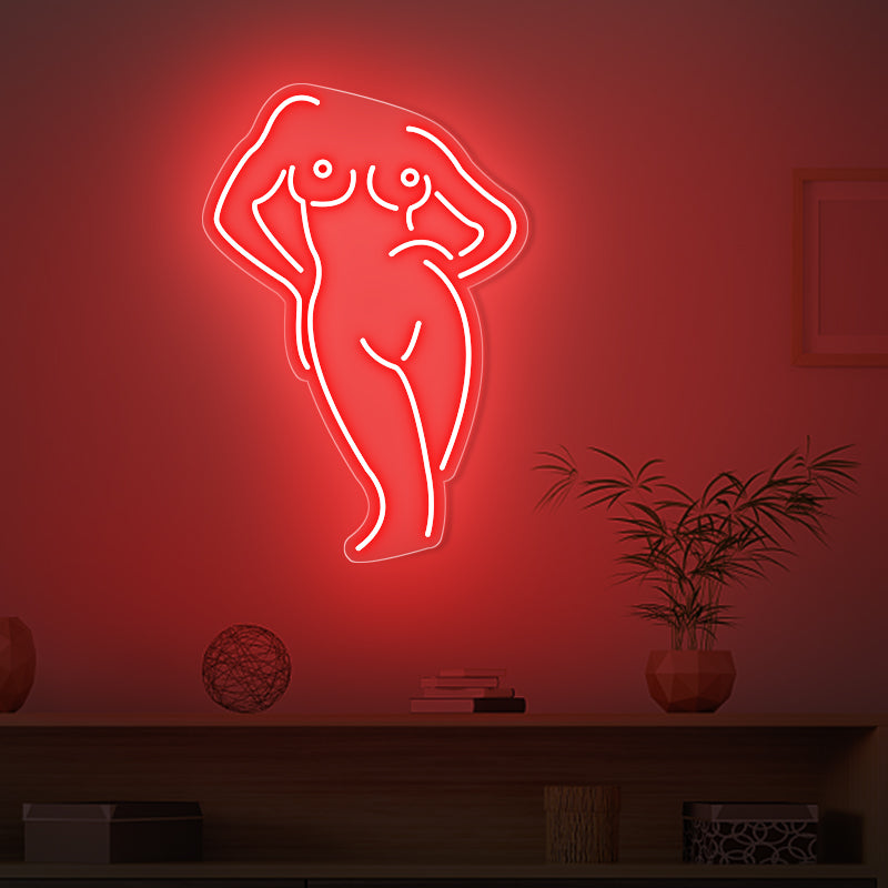 Frauen Körperform Neon Zeichen für Schlafzimmer