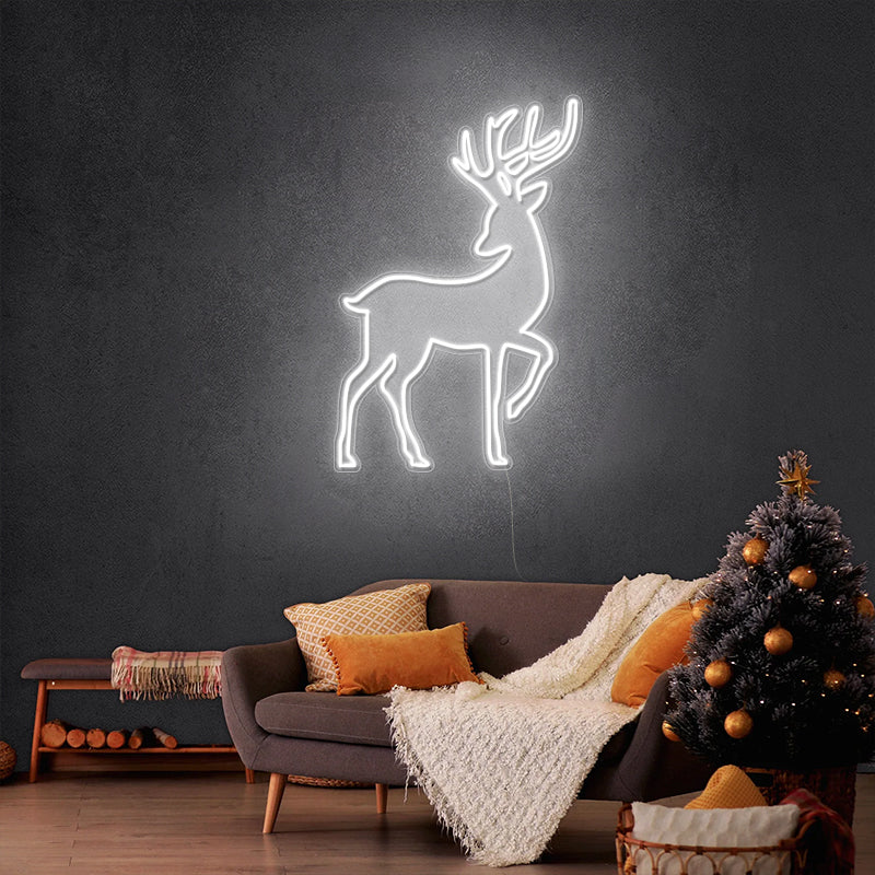 Reindeer Christmas Neon Sign For Home Decor