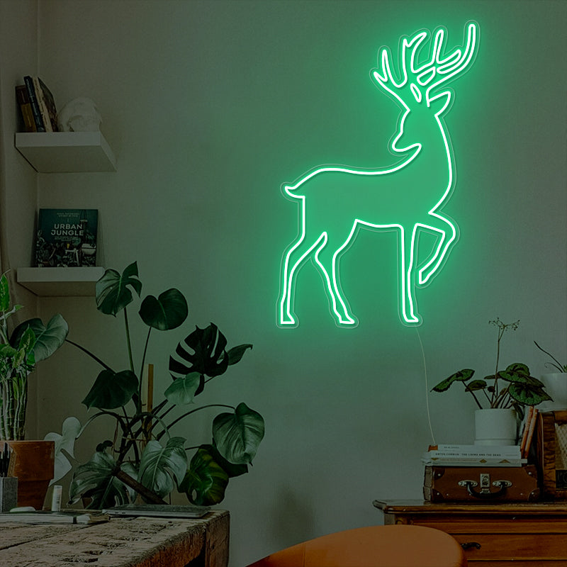 Reindeer Christmas Neon Sign For Home Decor