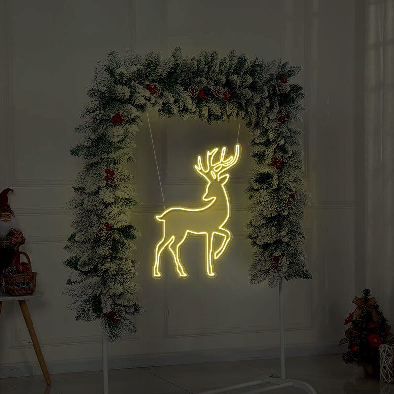 Reindeer Christmas Neon Sign For Home Decor