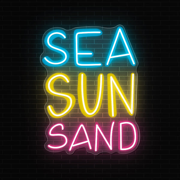 SEASUNSANDNeonSignForSummerVib