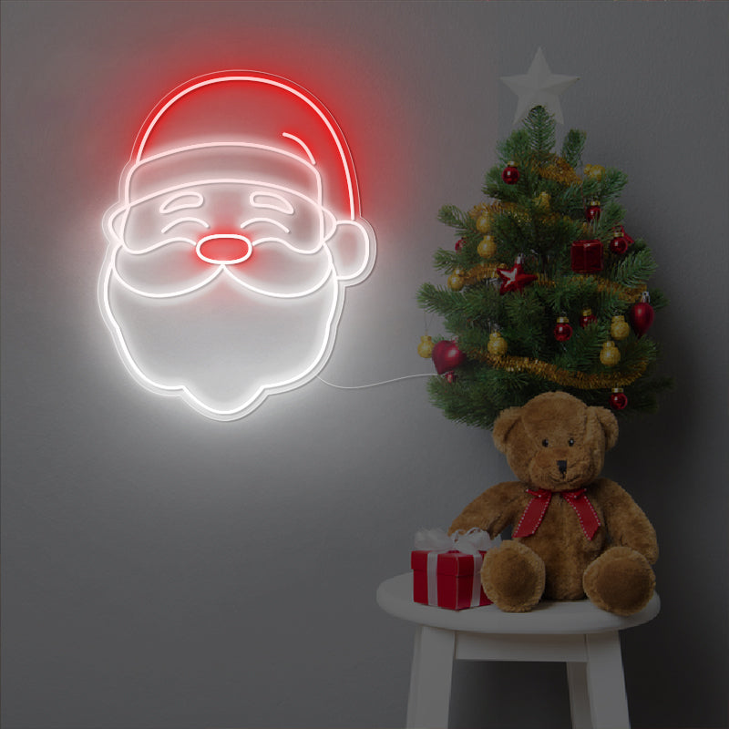 Santa Neon Sign For Christmas Decor