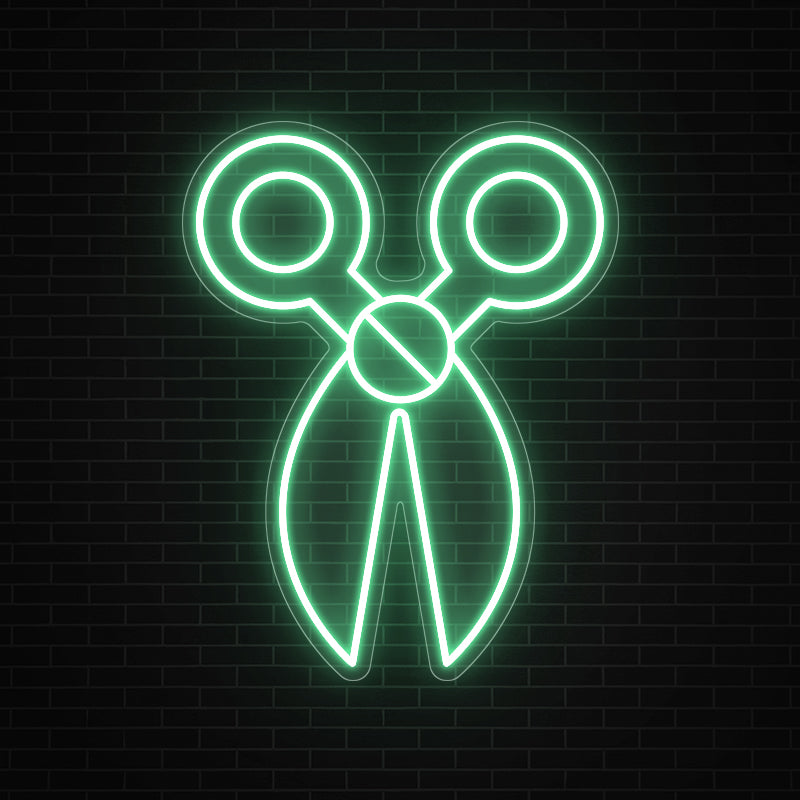Scissors Neon Sign Wall Art For Business