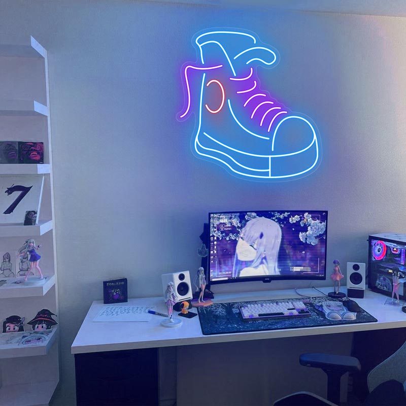 Sneaker Neon Zeichen für Unternehmen