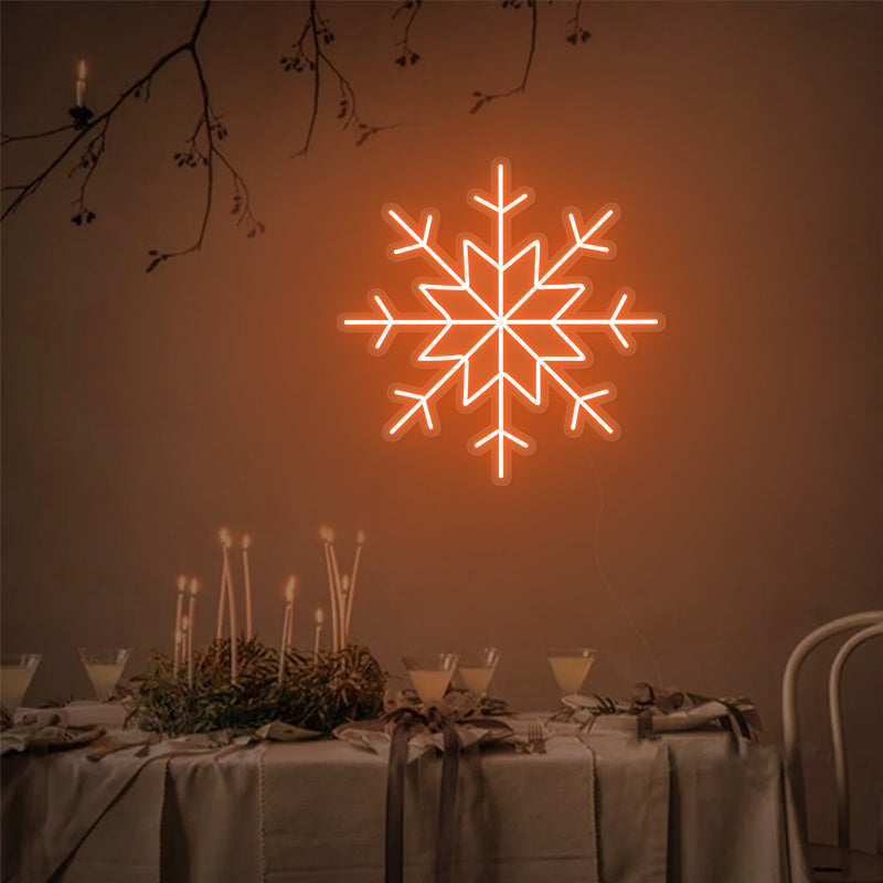 Snowflake Neon Sign For Winter Decor