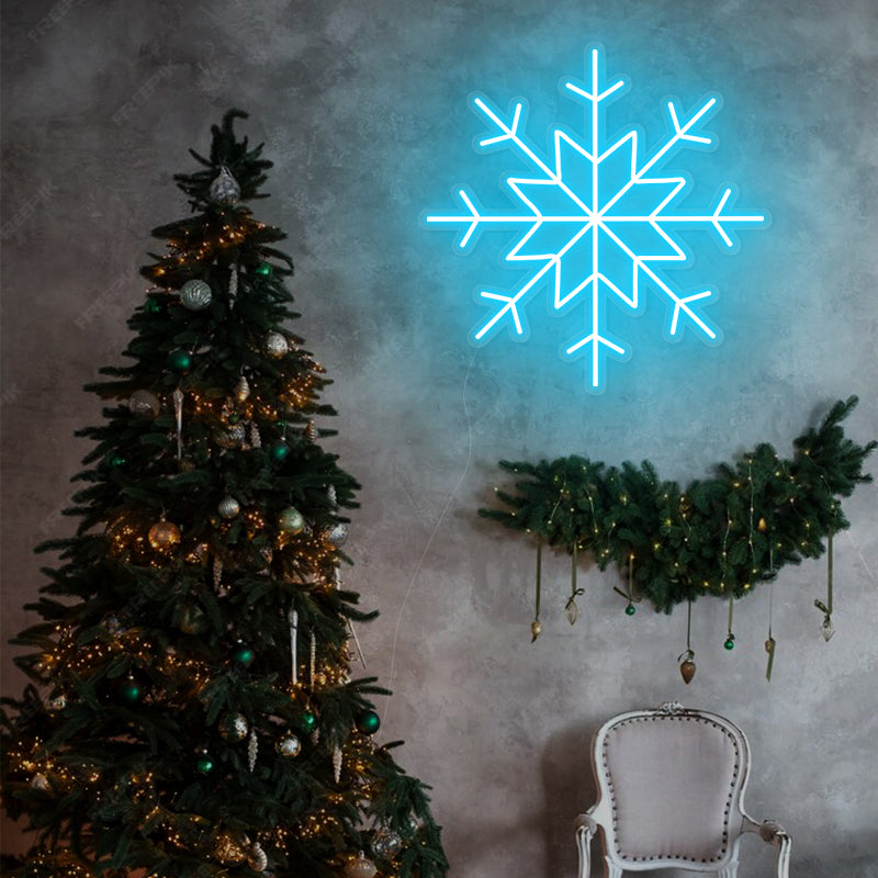 Snowflake Neon Sign For Winter Decor