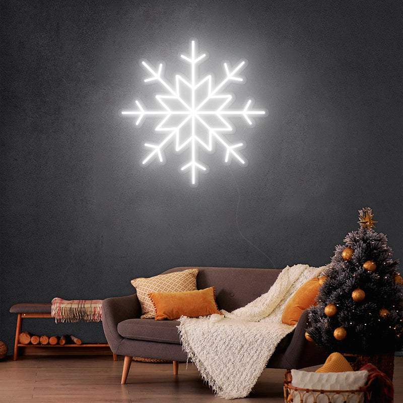 Snowflake Neon Sign For Winter Decor