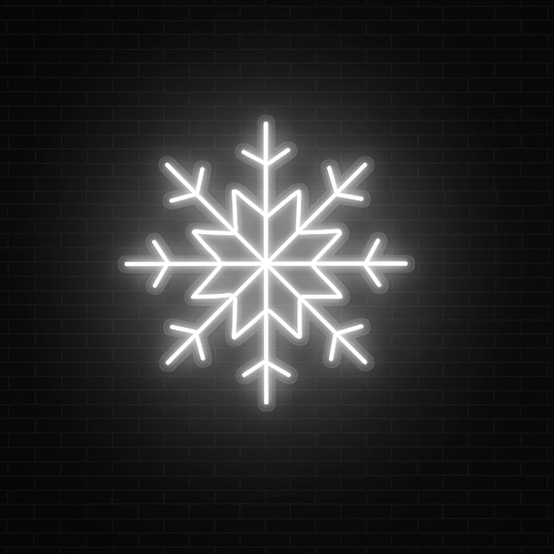 Snowflake Neon Sign For Winter Decor